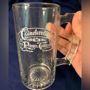 Cinderella’s Royal Table Mug Disney Clear Drinking Glass